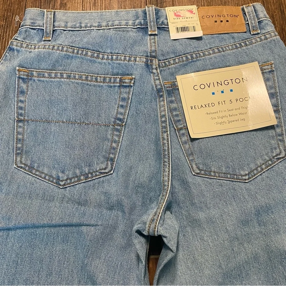 Covington 32x34 Classic Blue Denim Jeans nwt